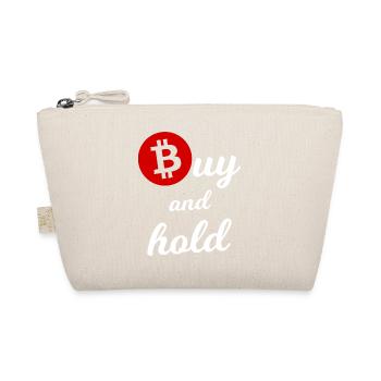Bitcoin Kauf und Halten Motiv - Bio-Täschchen - Natur - Vorne