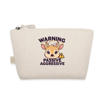 Warning Passive Aggressive Rentier Humor - Bio-Täschchen - Natur - Vorne