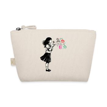 Mahjong Mädchen Japanisches Design - Bio-Täschchen - Natur - Vorne