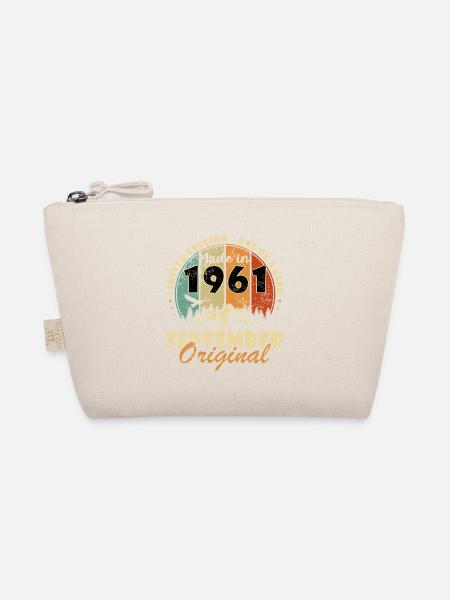 65. Geburtstag Geschenk Original September 1961 - Bio-Täschchen - Natur