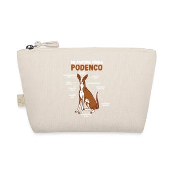 Podenco Anatomie Lustiges Podenco Hundehalter - Bio-Täschchen - Natur - Vorne