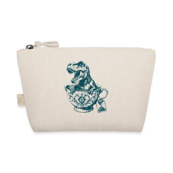 Tea Rex Teetasse Komet Dinosaurier Wortspiel - Bio-Täschchen - Natur - Vorne