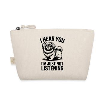 Pekingese Spruch Witz Lustiges Pekingese Geschenk  - Bio-Täschchen - Natur - Vorne