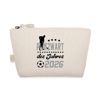 Platzwart 2026 Fußball Fußballspieler Sprüche Fun - Bio-Täschchen - Natur - Vorne