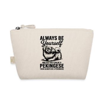 Pekingese Spruch Witz Lustiges Pekingese Geschenk  - Bio-Täschchen - Natur - Vorne
