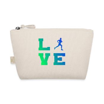 Geschenkidee für einen Running mit Running - Bio-Täschchen - Natur - Vorne