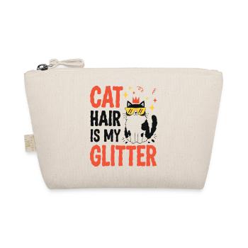 Katzenhaar ist mein Glitzer - Bio-Täschchen - Natur - Vorne
