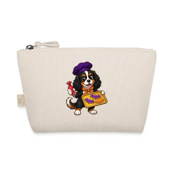 Cavalier Spaniel backt Fledermaus-Halloween-Kekse - Bio-Täschchen - Natur - Vorne