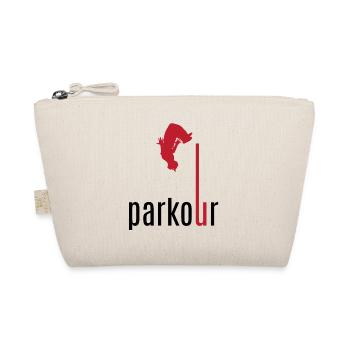 Parkour Red Freerunner Flip Silhouette Graphic - Bio-Täschchen - Natur - Vorne