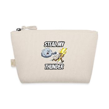 Steal My Thunder – Witzige Cartoon mit wörtlicher Redewendung - Bio-Täschchen - Natur - Vorne