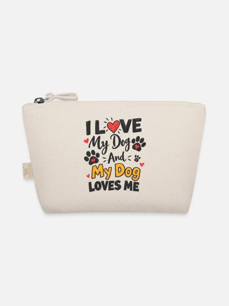 Sweet Dog Love Funny Dog Lover T-Shirt - Bio-Täschchen - Natur