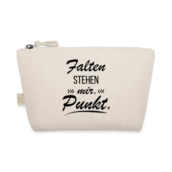 Falten stehen mir - Frecher Spruch - Bio-Täschchen - Natur - Vorne