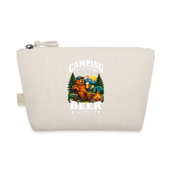 Funny Bear Camping Design - Bio-Täschchen - Natur - Vorne