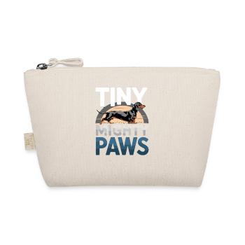  Tiny Mighty Paws Dackel Silhouette - Bio-Täschchen - Natur - Vorne