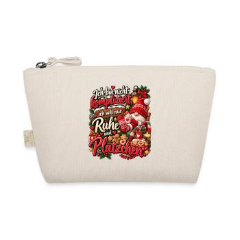 Lustiges Weihnachtsgeschenk Plätzchen Spruch - Bio-Täschchen - Natur - Vorne
