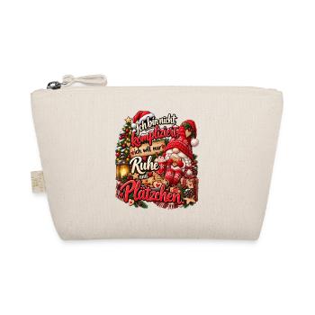 Lustiges Weihnachtsgeschenk Plätzchen Spruch - Bio-Täschchen - Natur - Vorne