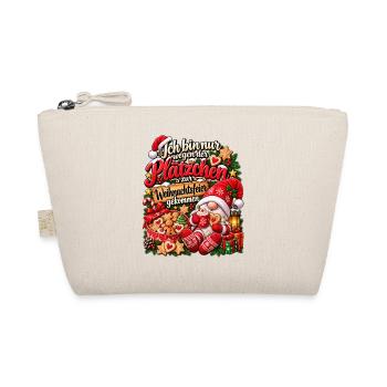 Lustiges Wichtel Weihnachtsgeschenk Plätzchen - Bio-Täschchen - Natur - Vorne