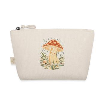 Whimsical ghost and red mushroom artwork set benea - Bio-Täschchen - Natur - Vorne