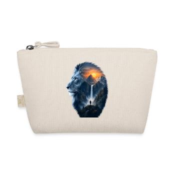 Lion Animal silhouette Mountains Sunset Waterfall - Bio-Täschchen - Natur - Vorne