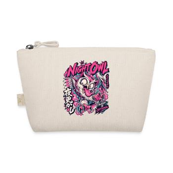 NachtEule Neon Punk Schlaflos - Bio-Täschchen - Natur - Vorne