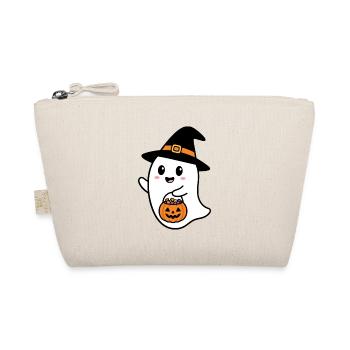 Kawaii Hexe Geist Süßigkeiten Kürbis Halloween - Bio-Täschchen - Natur - Vorne