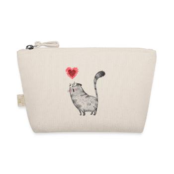 Katzen Katzenmutter Katzenkind Katze Meoww - Bio-Täschchen - Natur - Vorne