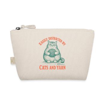 Leicht Ablenkbar Durch Katzen Und Garn Vintage - Bio-Täschchen - Natur - Vorne