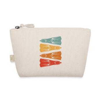 Retro Taucher Schwimmflossen Schnorchler Taucher - Bio-Täschchen - Natur - Vorne