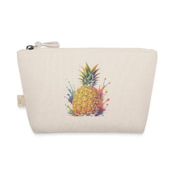 Tropische Ananas-Gelbe Frucht-Spritzkunst - Bio-Täschchen - Natur - Vorne