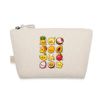 Kawaii Tropenfrüchte | Exotisches Obst - Bio-Täschchen - Natur - Vorne
