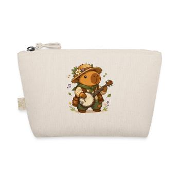 Cottagecore Capybara Banjo Volksmusik Nutztier - Bio-Täschchen - Natur - Vorne