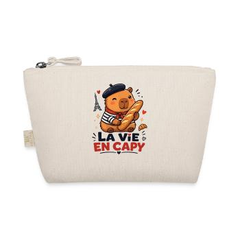 Das Leben In Capy Capybara Paris Baguette - Bio-Täschchen - Natur - Vorne