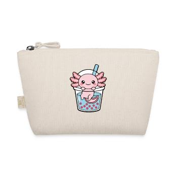 Niedlicher Axolotl im Bubble Tea Kawaii Boba Aquatic - Bio-Täschchen - Natur - Vorne