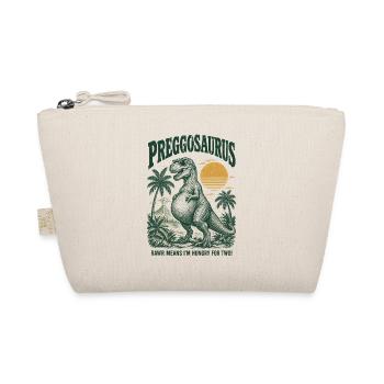 Preggosaurus Babyparty Baby Dino Mama Schwanger - Bio-Täschchen - Natur - Vorne