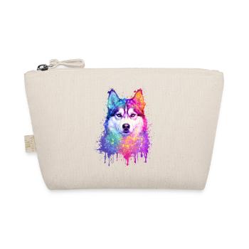 Siberian Husky Aquarell Illustration - Bio-Täschchen - Natur - Vorne