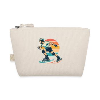 Inline Skating – Skater vor Retro-Sonnenuntergang - Bio-Täschchen - Natur - Vorne