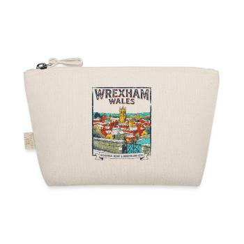 Wrexham Wales Retro Vintage City Skyline Poster - Bio-Täschchen - Natur - Vorne