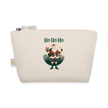 Der Weihnachtsmann im Karo-Kilt-Kreis - Bio-Täschchen - Natur - Vorne