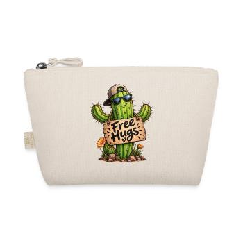 Lustiger cooler Kaktus Free Hugs Kakteen  - Bio-Täschchen - Natur - Vorne