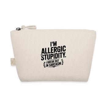 Ich bin allergisch gegen Dummheit. Ich gerate in Sarkasmus - Bio-Täschchen - Natur - Vorne