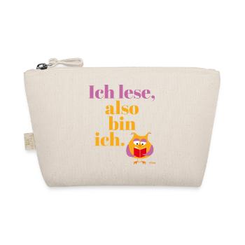Ich lese, also bin ich!  - Bio-Täschchen - Natur - Vorne