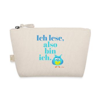 Ich lese, also bin ich! - Bio-Täschchen - Natur - Vorne