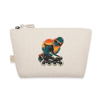 Inline Skating & Skateboard im Retro-Stil - Bio-Täschchen - Natur - Vorne