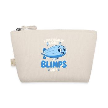 Ich liebe Blimps – fröhliche Luftschiff-Karikatur - Bio-Täschchen - Natur - Vorne