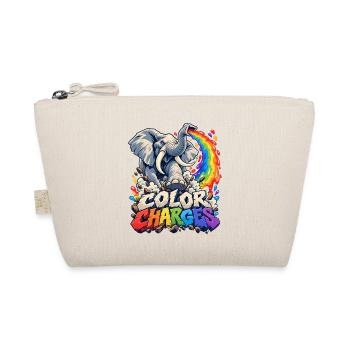 Color Charges: Regenbogen Elefant - Bio-Täschchen - Natur - Vorne