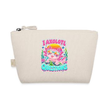 Axolotl am Strand mit Sonnenbrille - Bio-Täschchen - Natur - Vorne