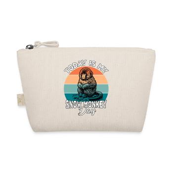 Schneeaffe Snow Monkey - Bio-Täschchen - Natur - Vorne