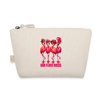 Our Flock Rocks Flamingo Summer Vacation - Bio-Täschchen - Natur - Vorne