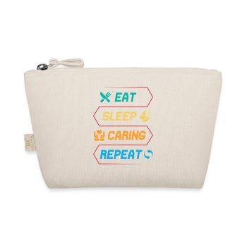 Social Worker Quote Eat Sleep Caring Social Work - Bio-Täschchen - Natur - Vorne