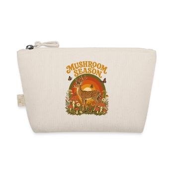 Pilzsaison Hirsch Retro Wald Sammeln Wildblumen - Bio-Täschchen - Natur - Vorne